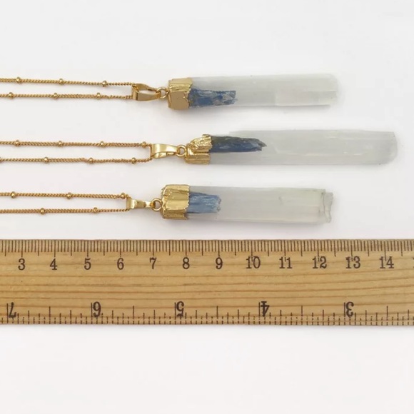 White selenite necklace ✨ gold chain - Picture 2 of 6